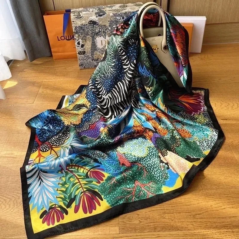 90cm New Style Secret Garden Ladies Fashion Decoration Large Square Scarf