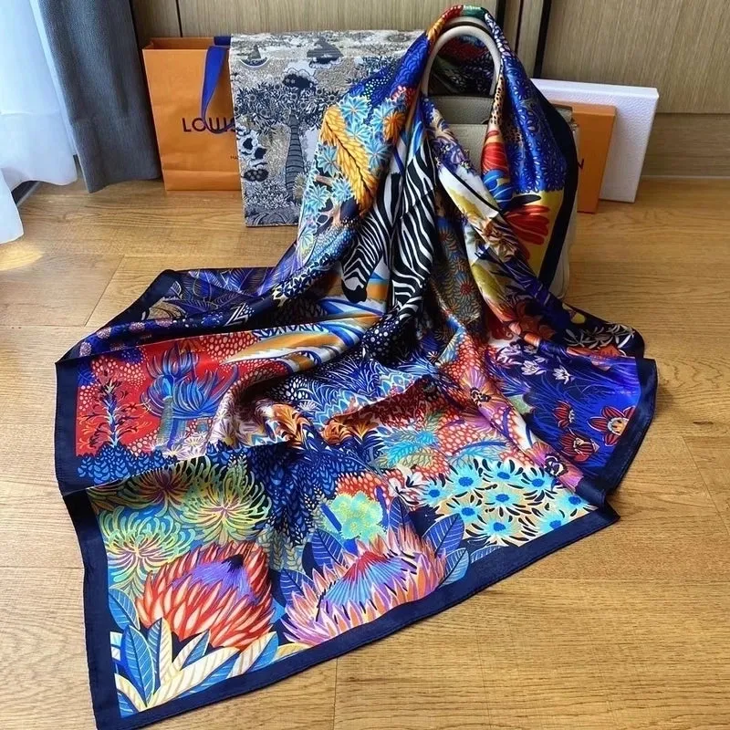 90cm New Style Secret Garden Ladies Fashion Decoration Large Square Scarf
