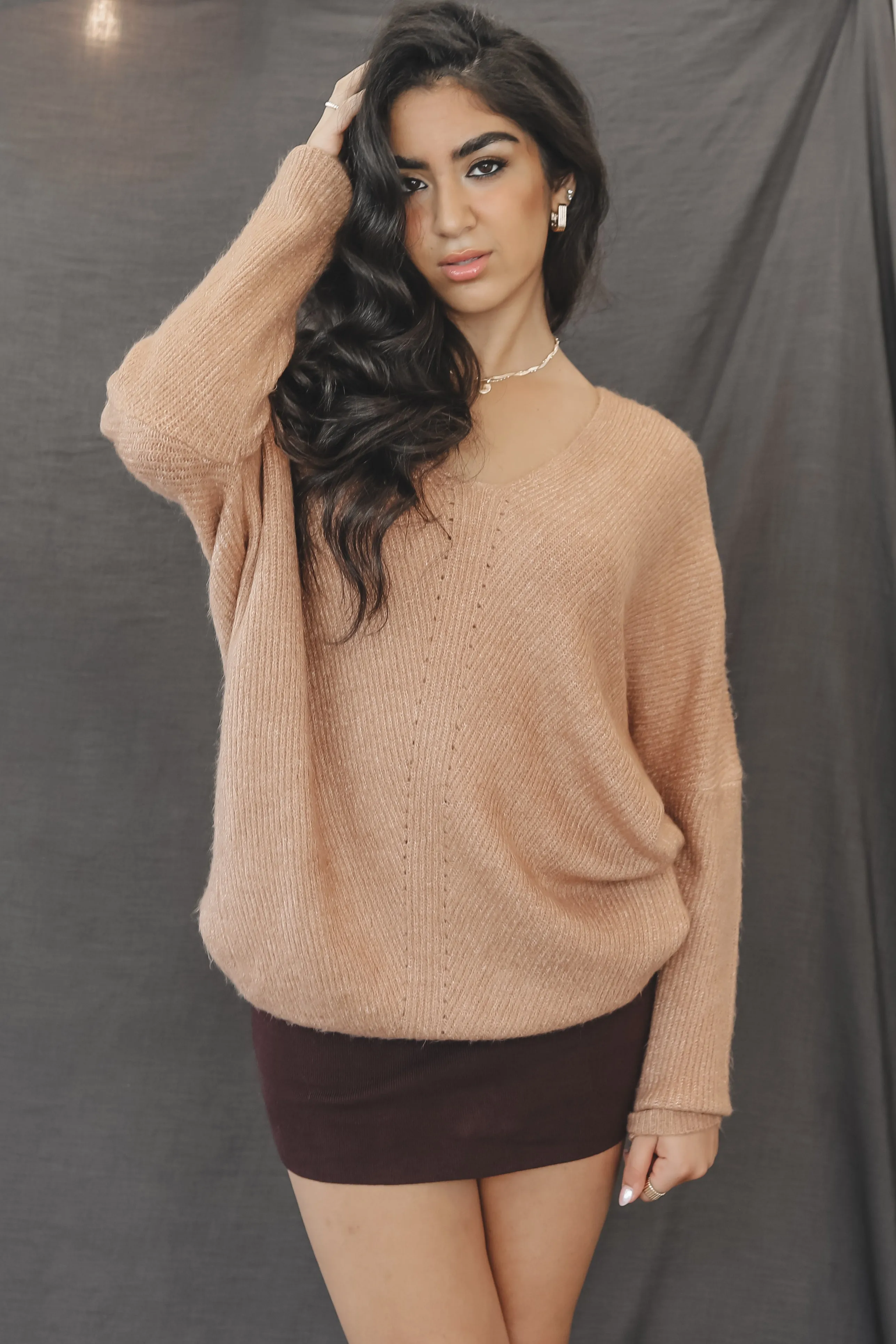 A Weekend In The Mountains Oversized Stockholm Sweater Top