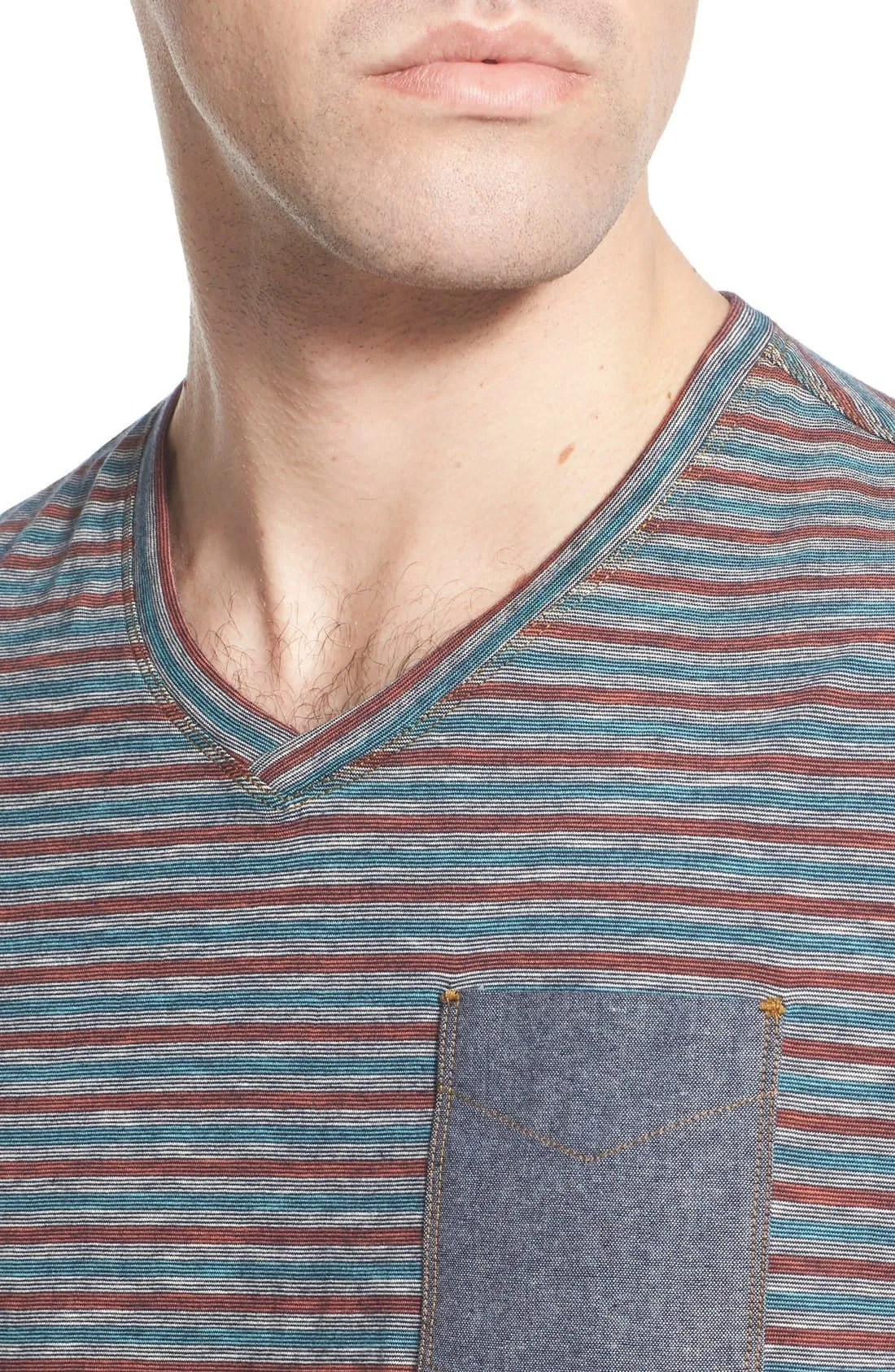 'Aaron' Short Sleeve V-Neck Pocket T-Shirt
