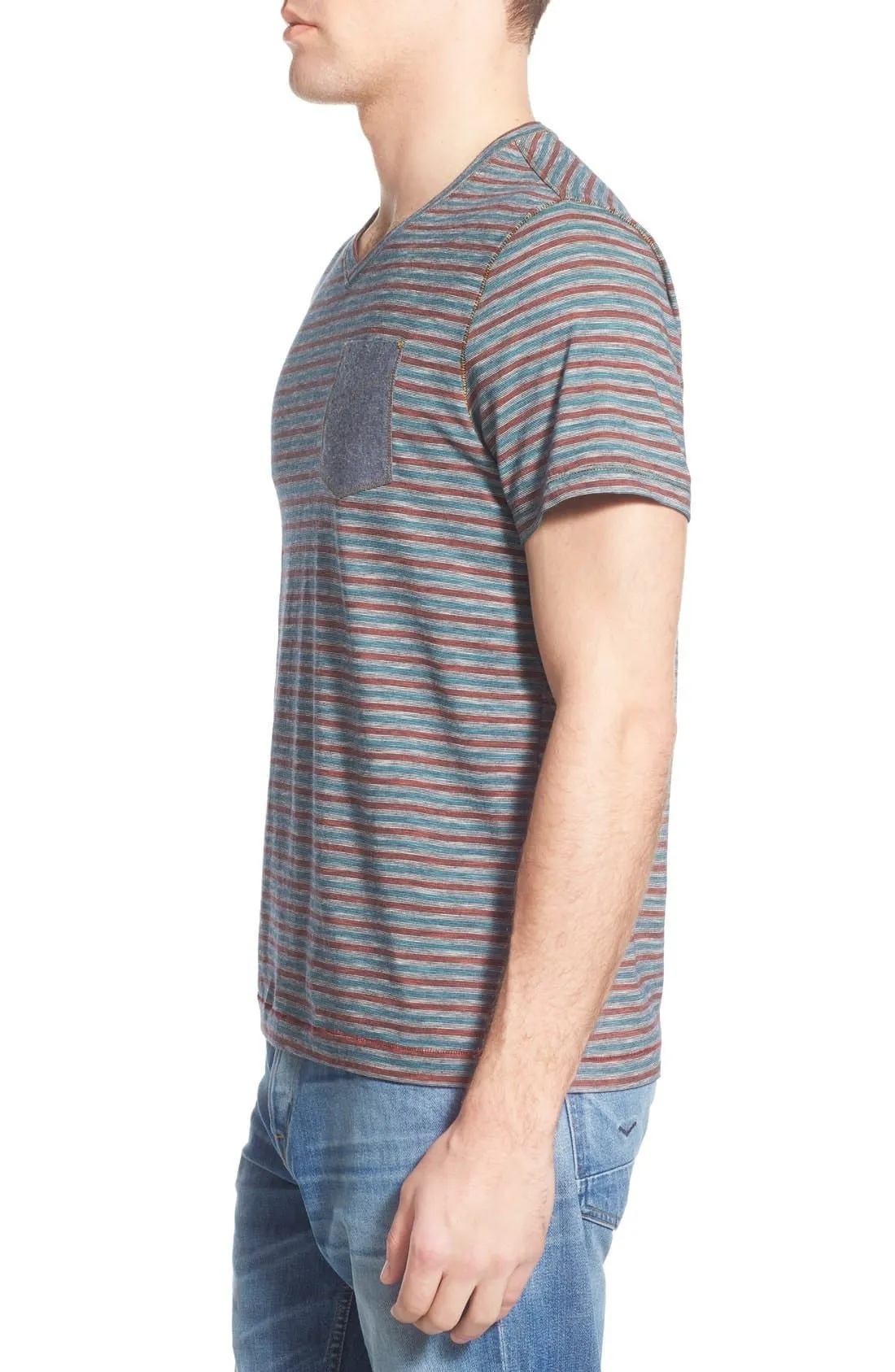'Aaron' Short Sleeve V-Neck Pocket T-Shirt