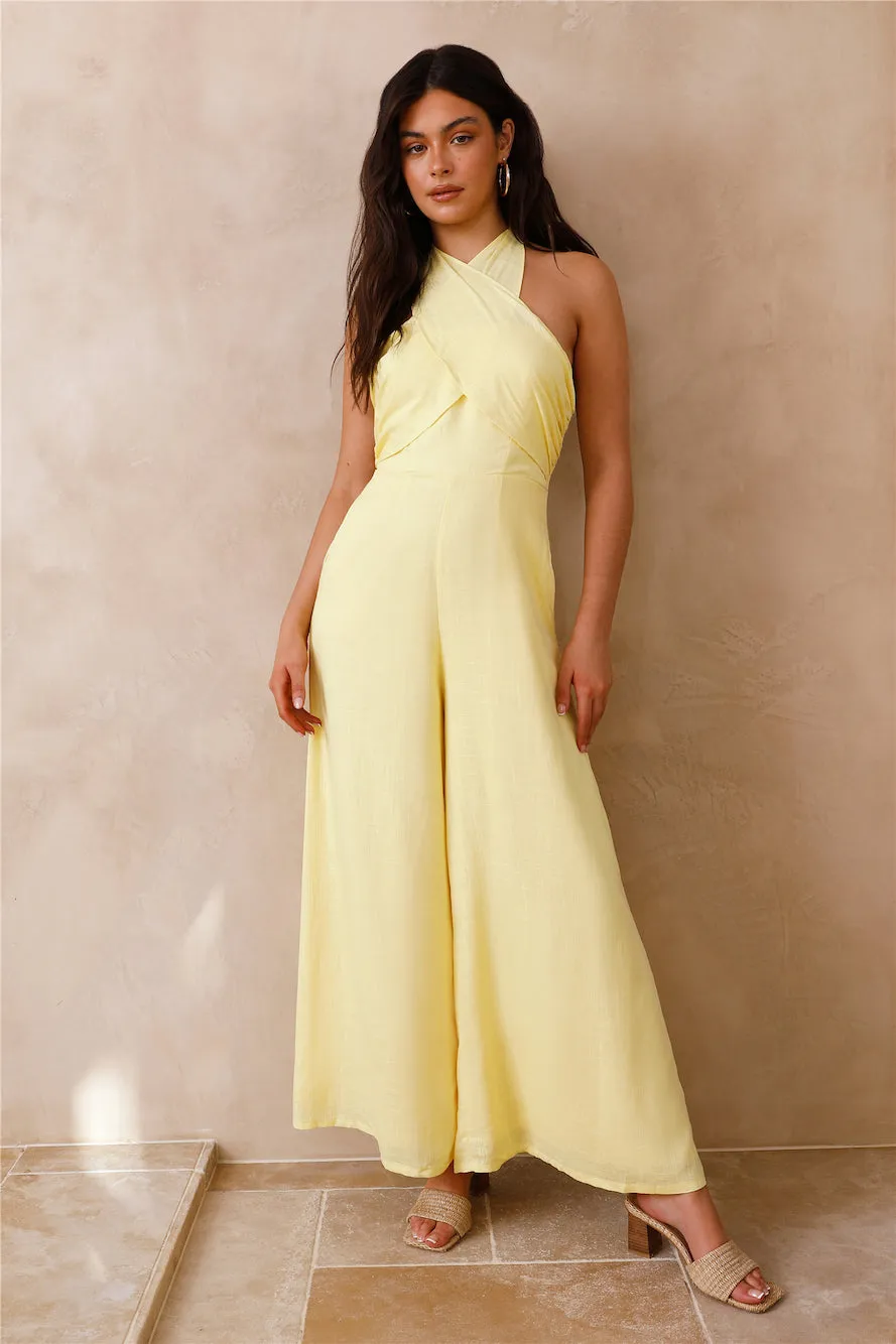 All Around You Jumpsuit Yellow