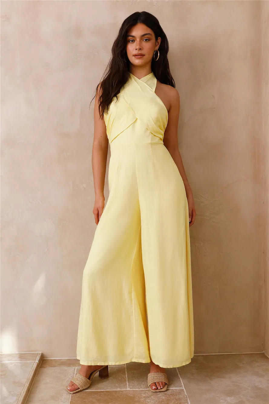All Around You Jumpsuit Yellow