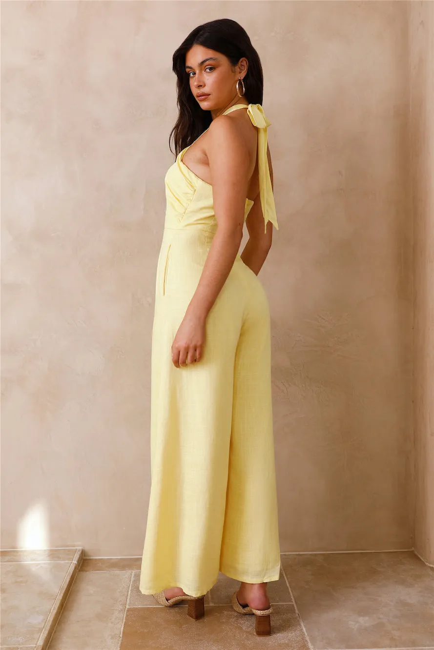 All Around You Jumpsuit Yellow