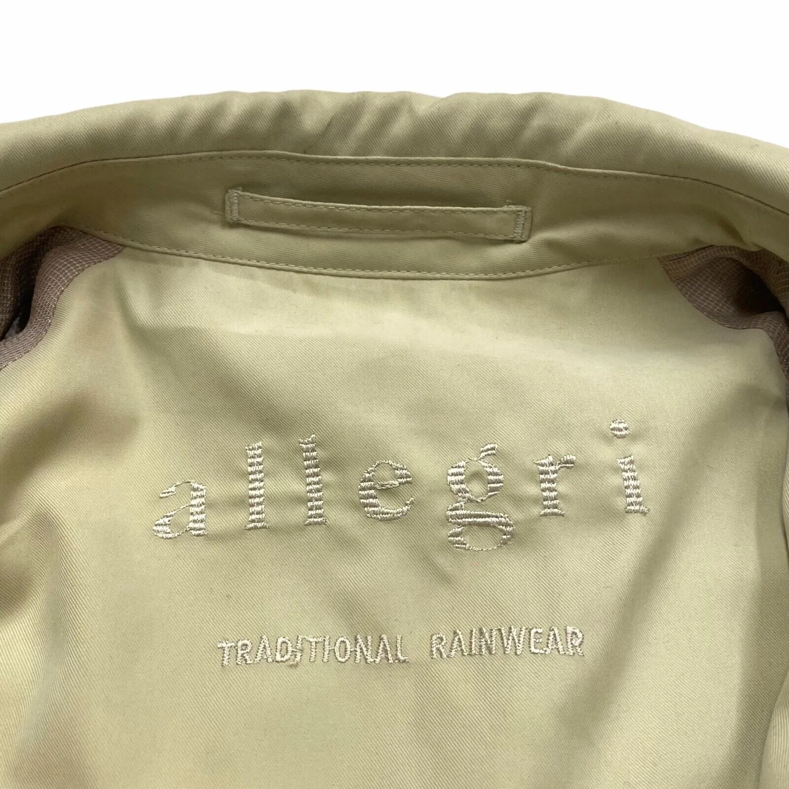 Allegri Long Rainwear Trench Coat | Vintage High End Designer Beige Rain VTG