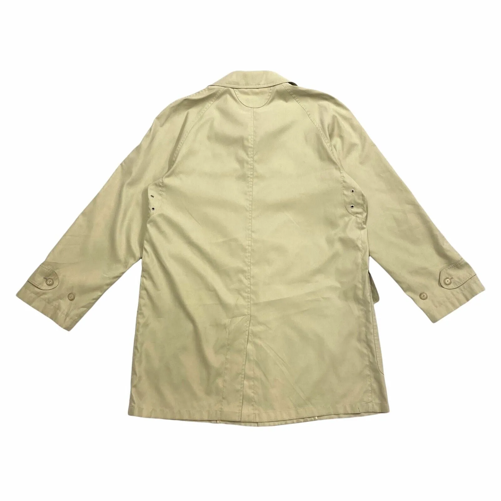 Allegri Long Rainwear Trench Coat | Vintage High End Designer Beige Rain VTG