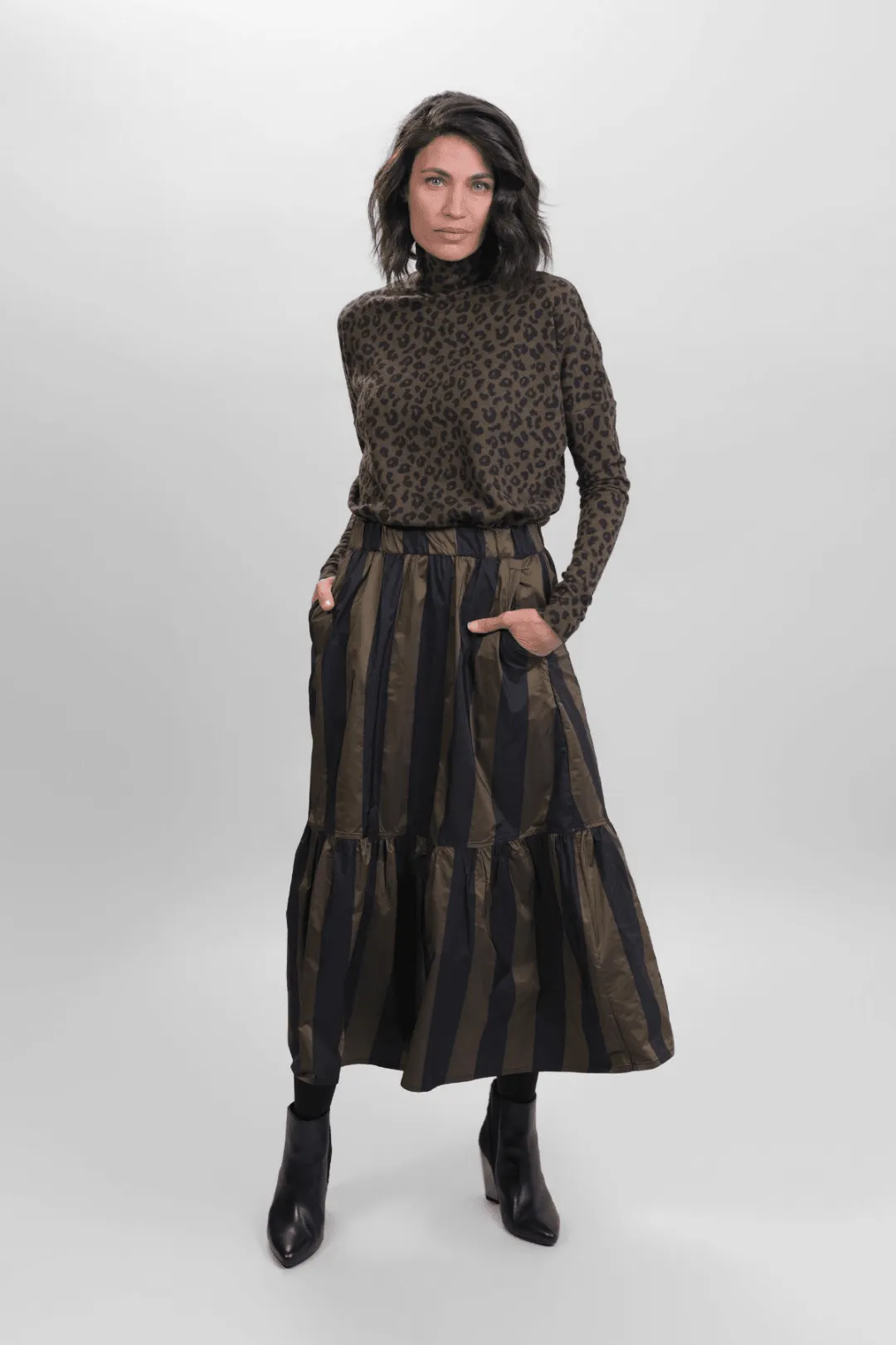 Chiu Mockneck Top, Moss