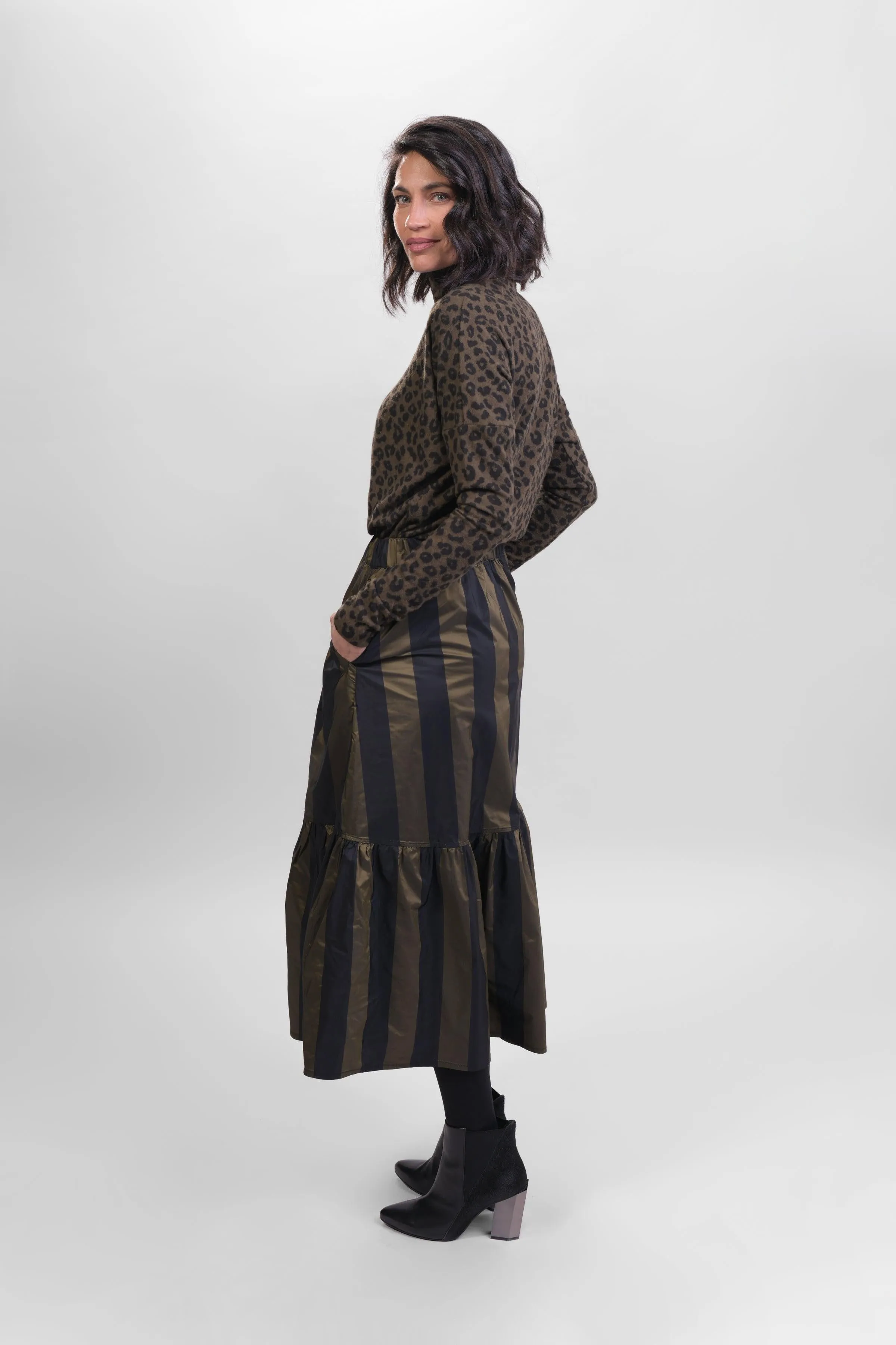 Chiu Mockneck Top, Moss