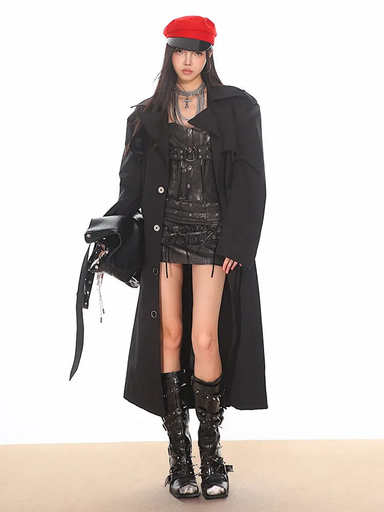Classic High-end Waist Long Trench Coat UNC0153