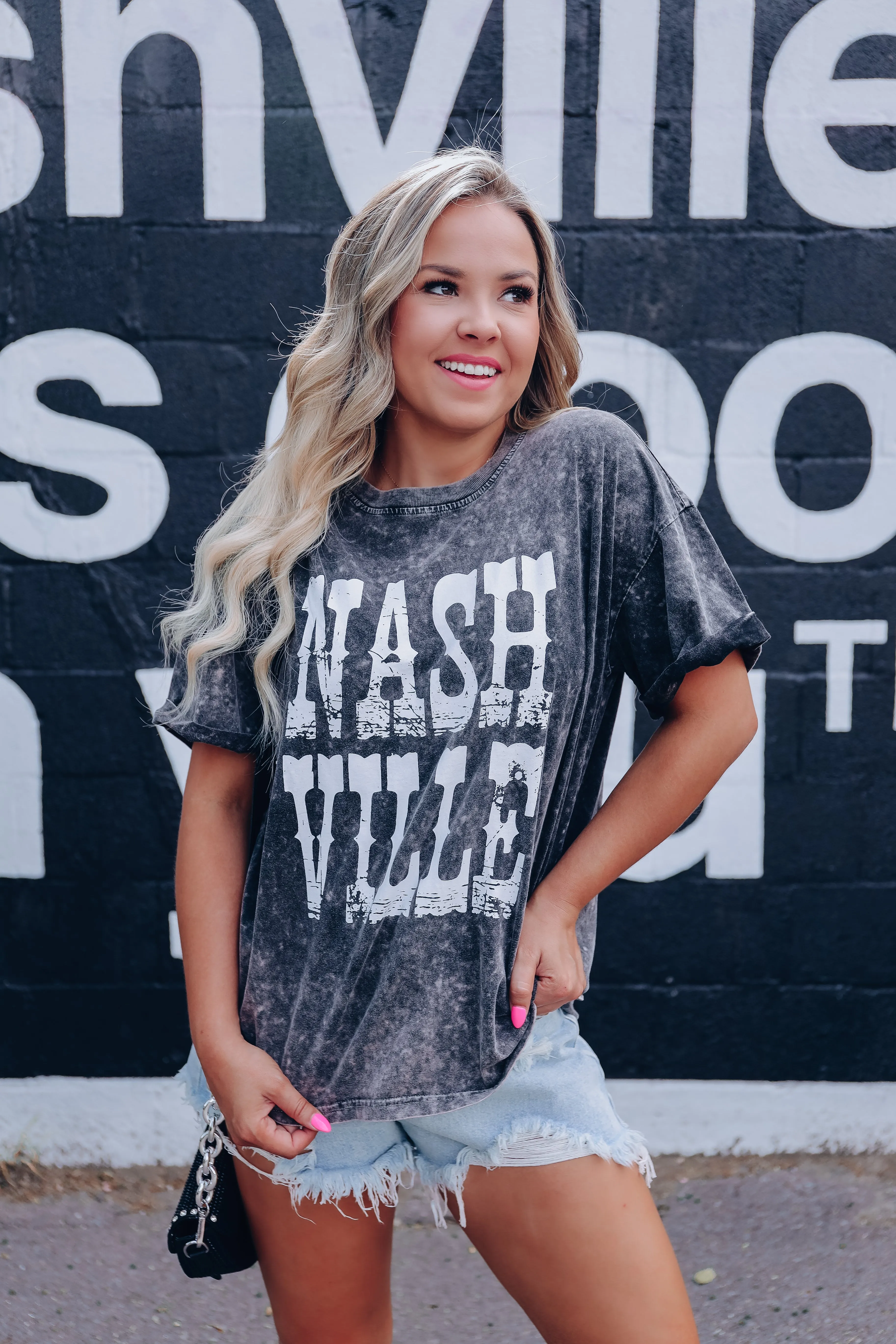 Classic Nashville Graphic Tee - Black