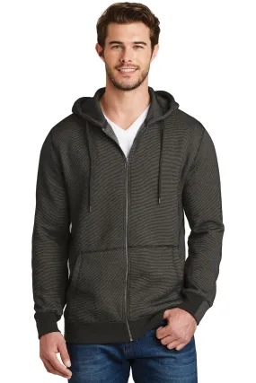 DISCONTINUED  District Made ®  - Mens Mini Stripe Full-Zip Hoodie. DM390