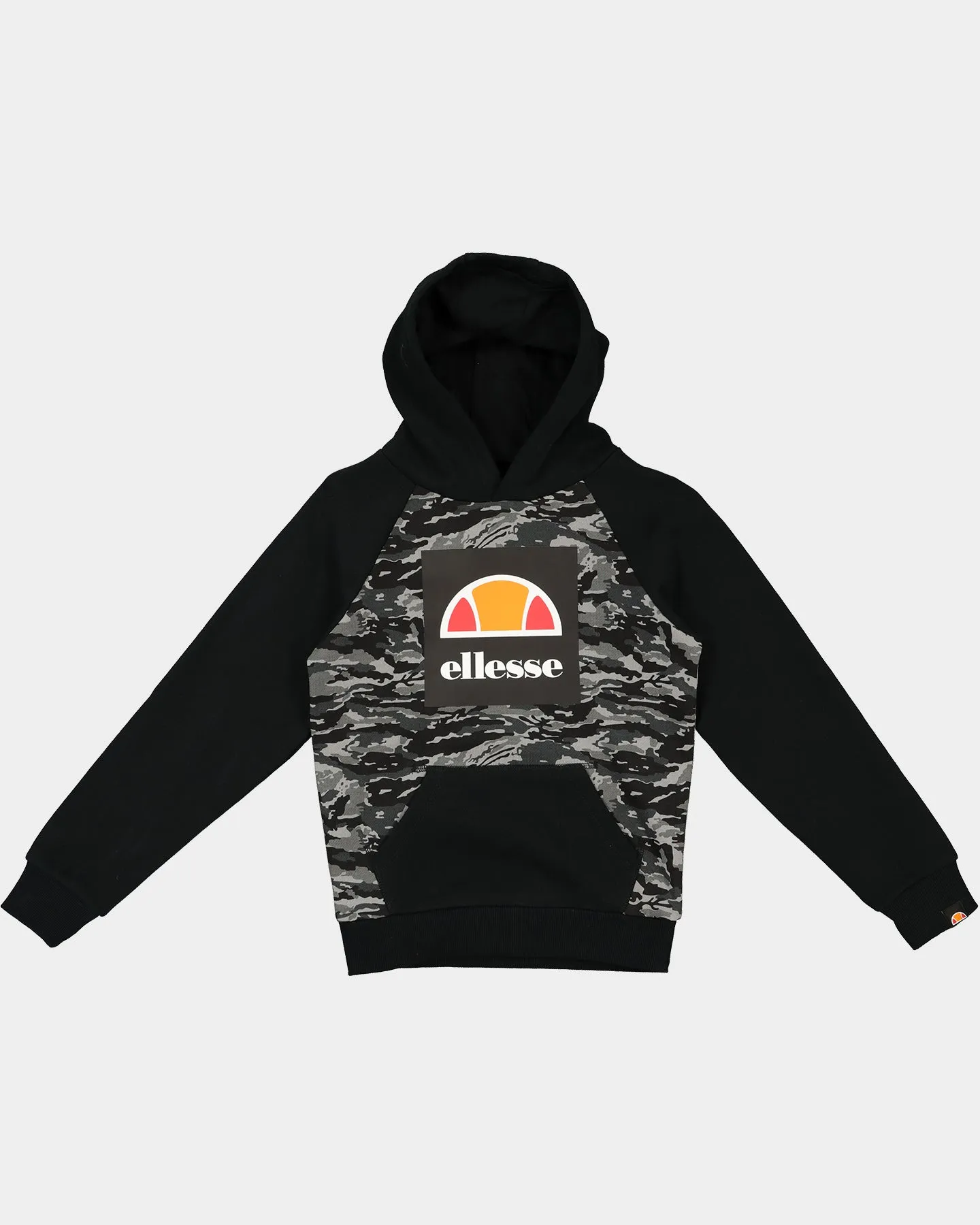 Ellesse Kids' Cervino Junior Overhead Hoodie Camo/Black