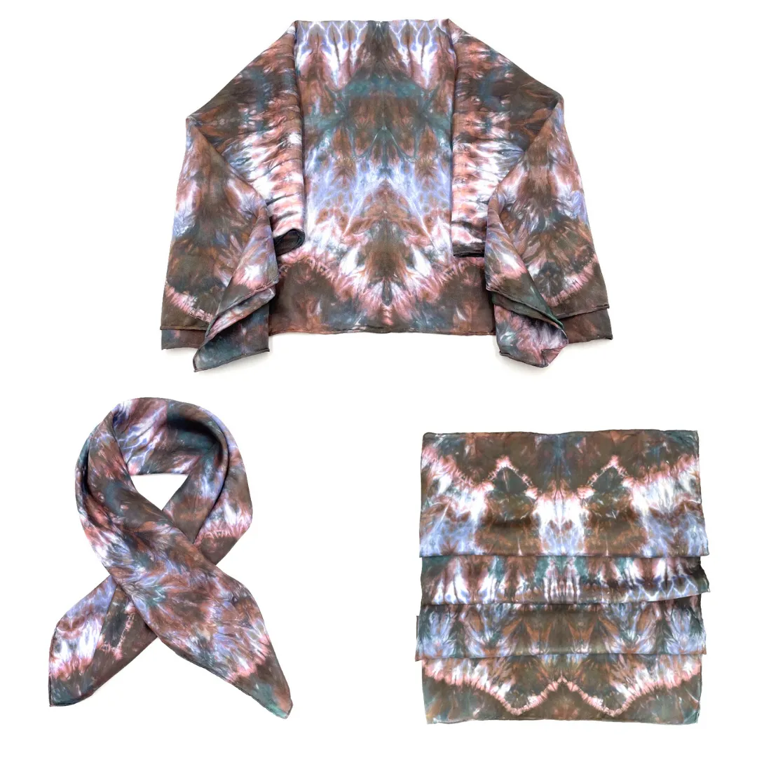 Fall Flame Silk Scarf Bandana
