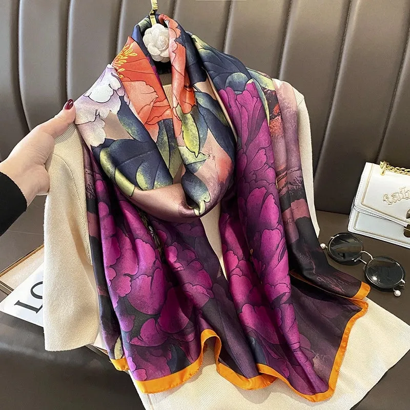 Fashion Silk  Scarf (707 Main Color)  Nhcj0164-707 Main Color