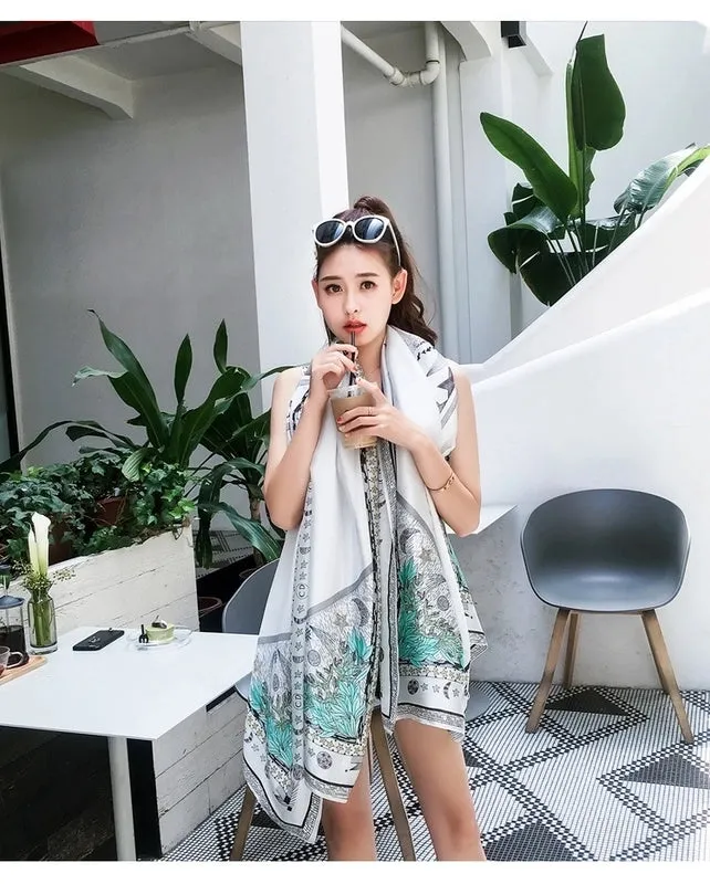 Fashion Silk  Scarf (707 Main Color)  Nhcj0164-707 Main Color