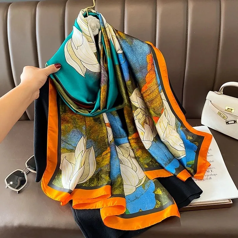 Fashion Silk  Scarf (707 Main Color)  Nhcj0164-707 Main Color
