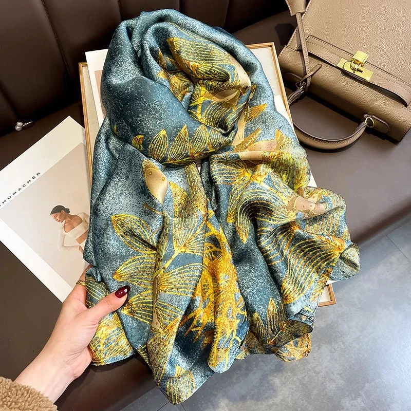 Fashion Silk  Scarf (707 Main Color)  Nhcj0164-707 Main Color