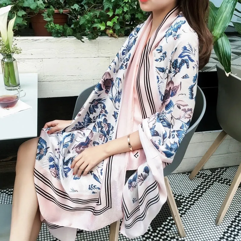 Fashion Silk  Scarf (707 Main Color)  Nhcj0164-707 Main Color