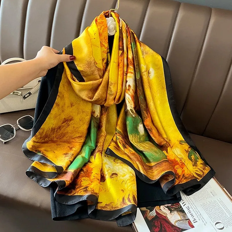 Fashion Silk  Scarf (707 Main Color)  Nhcj0164-707 Main Color