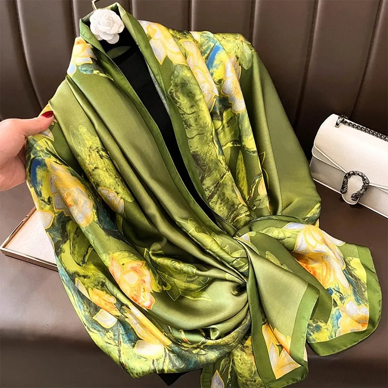 Fashion Silk  Scarf (707 Main Color)  Nhcj0164-707 Main Color