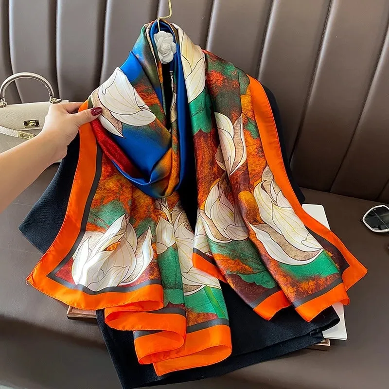 Fashion Silk  Scarf (707 Main Color)  Nhcj0164-707 Main Color