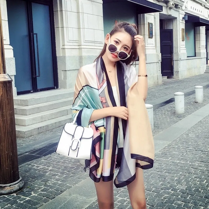 Fashion Silk  Scarf (707 Main Color)  Nhcj0164-707 Main Color
