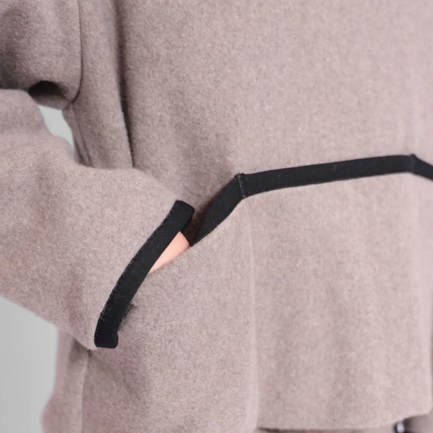 Fleece Trui met Capuchon