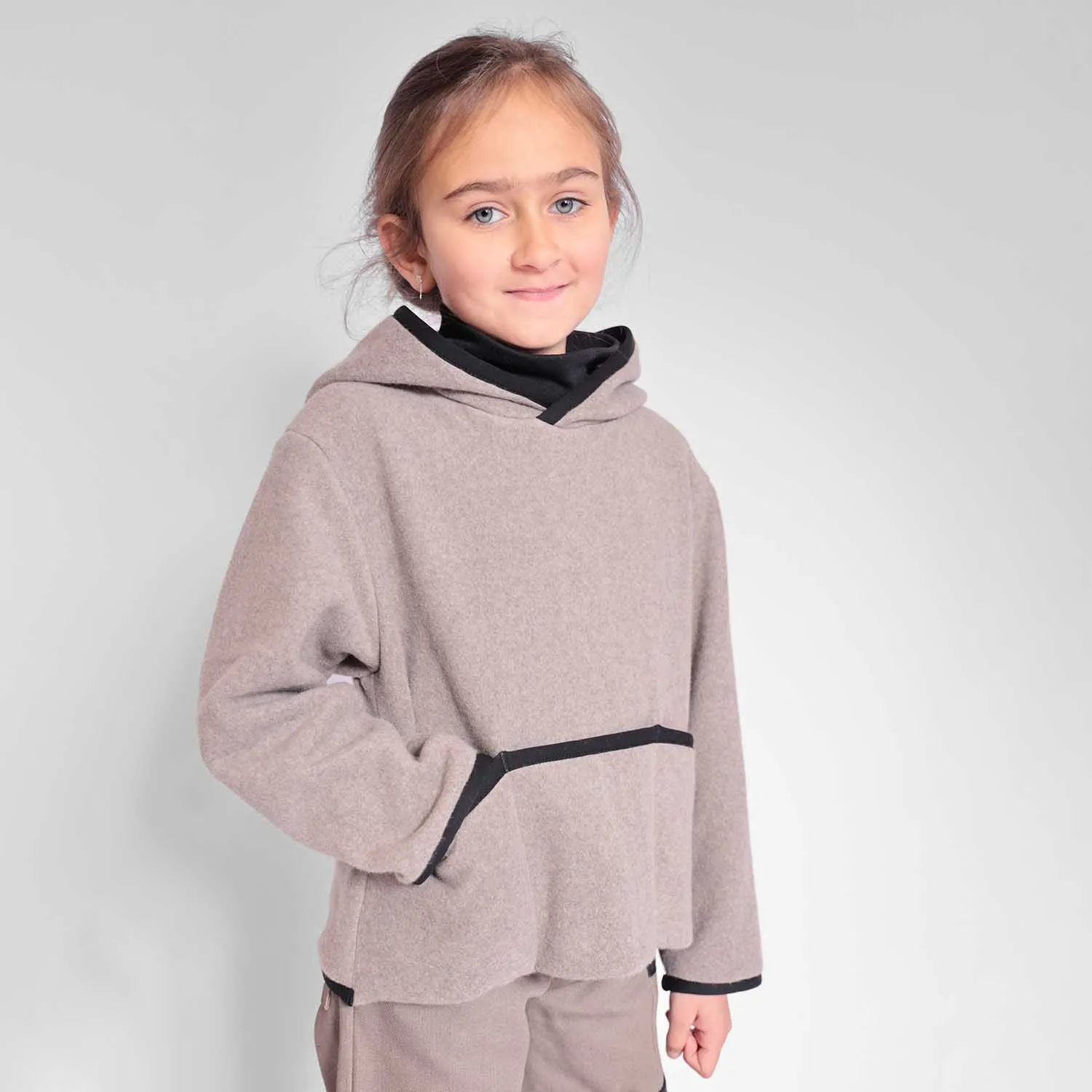 Fleece Trui met Capuchon