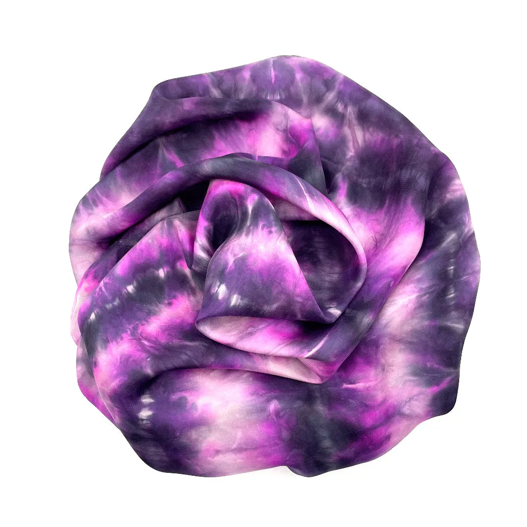 Fuchsia Pink, Black & White Large Silk Square Scarf