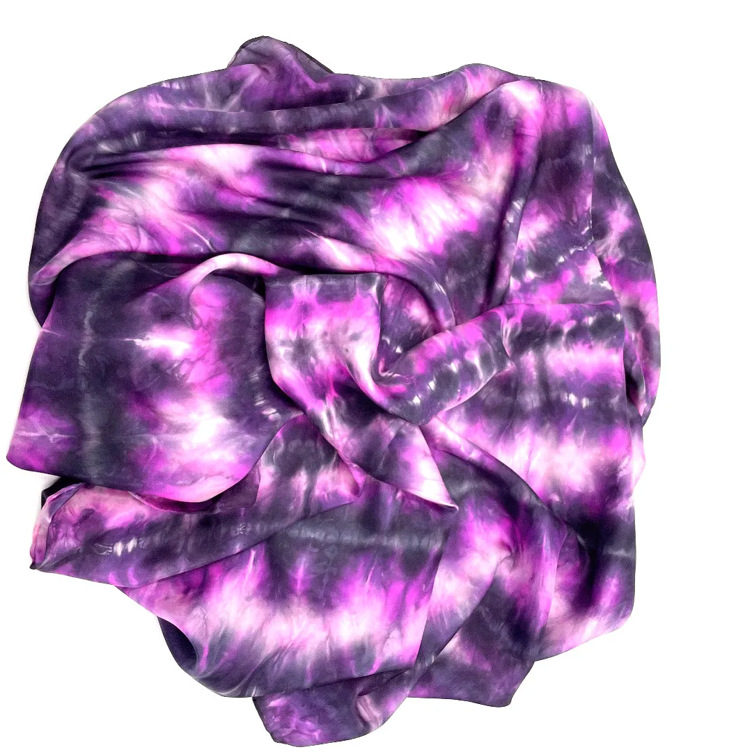 Fuchsia Pink, Black & White Large Silk Square Scarf