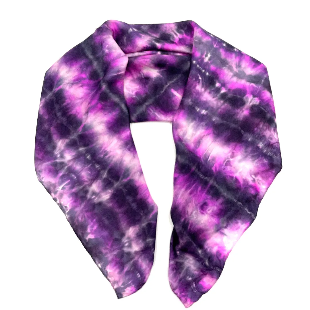 Fuchsia Pink, Black & White Large Silk Square Scarf