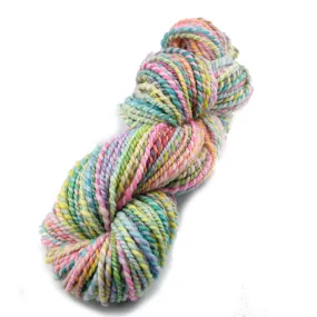 Hand Spun Superwash Merino Wool Chunky Yarn in Soft Rainbow 13209