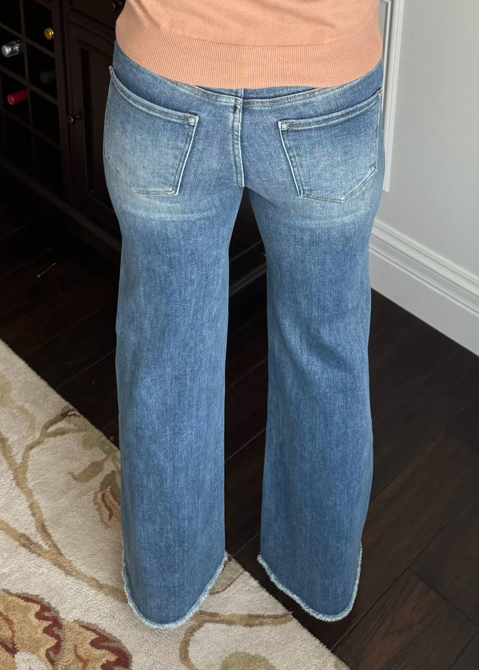 High Rise Wide Leg with Frayed Hem