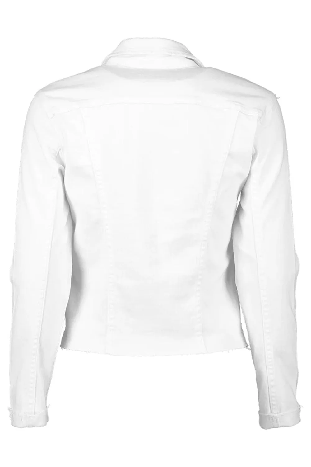 Janelle Slim Raw Hem Jacket