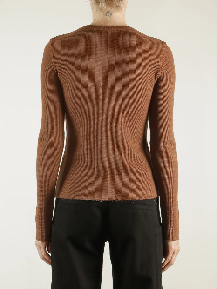 Jimmy Long-Sleeve Tee in Thermal - Umber