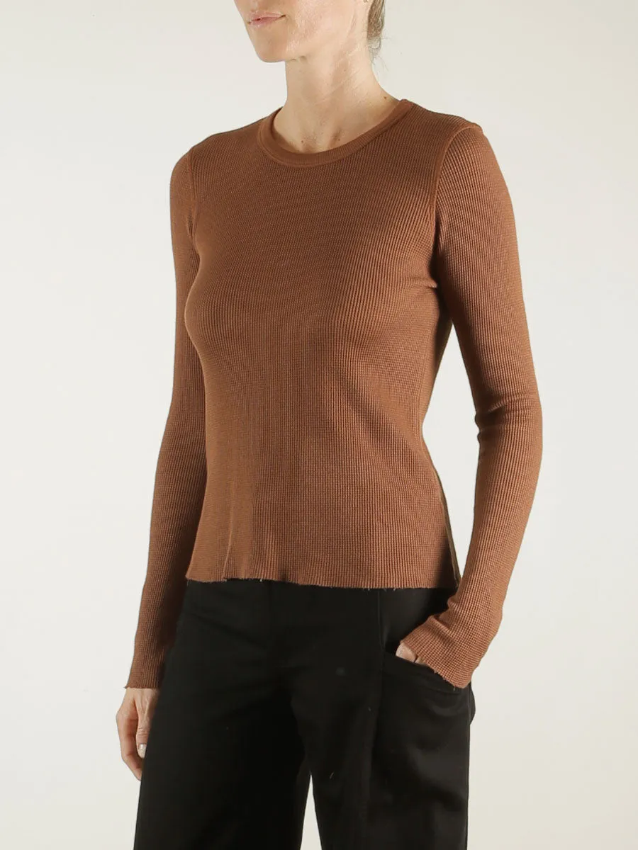 Jimmy Long-Sleeve Tee in Thermal - Umber