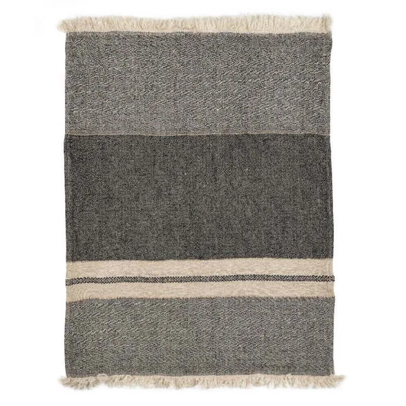 Libeco Belgian Linen Throw Blanket - Tack Stripe