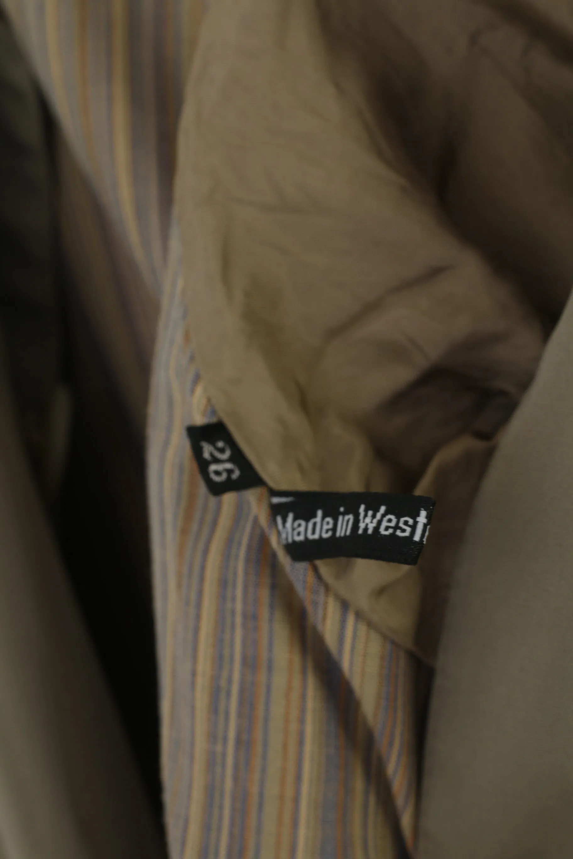 Louisoder Men 26 M Coat Khaki Cotton Blend Trench Spring Retro Belted Lightweight Mac