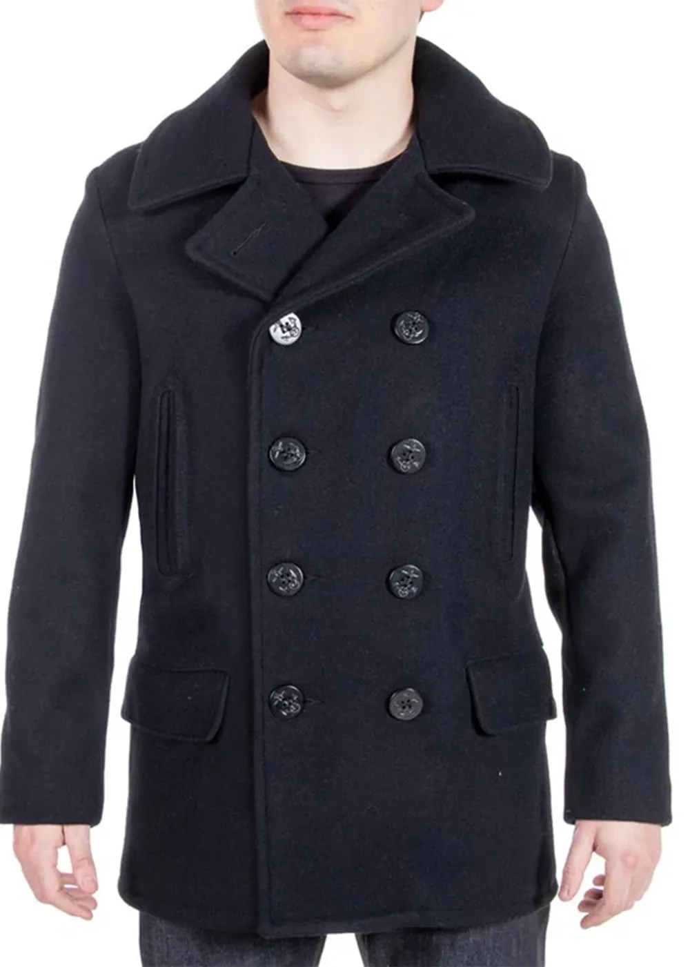 Melton Wool Peacoat - 782USA