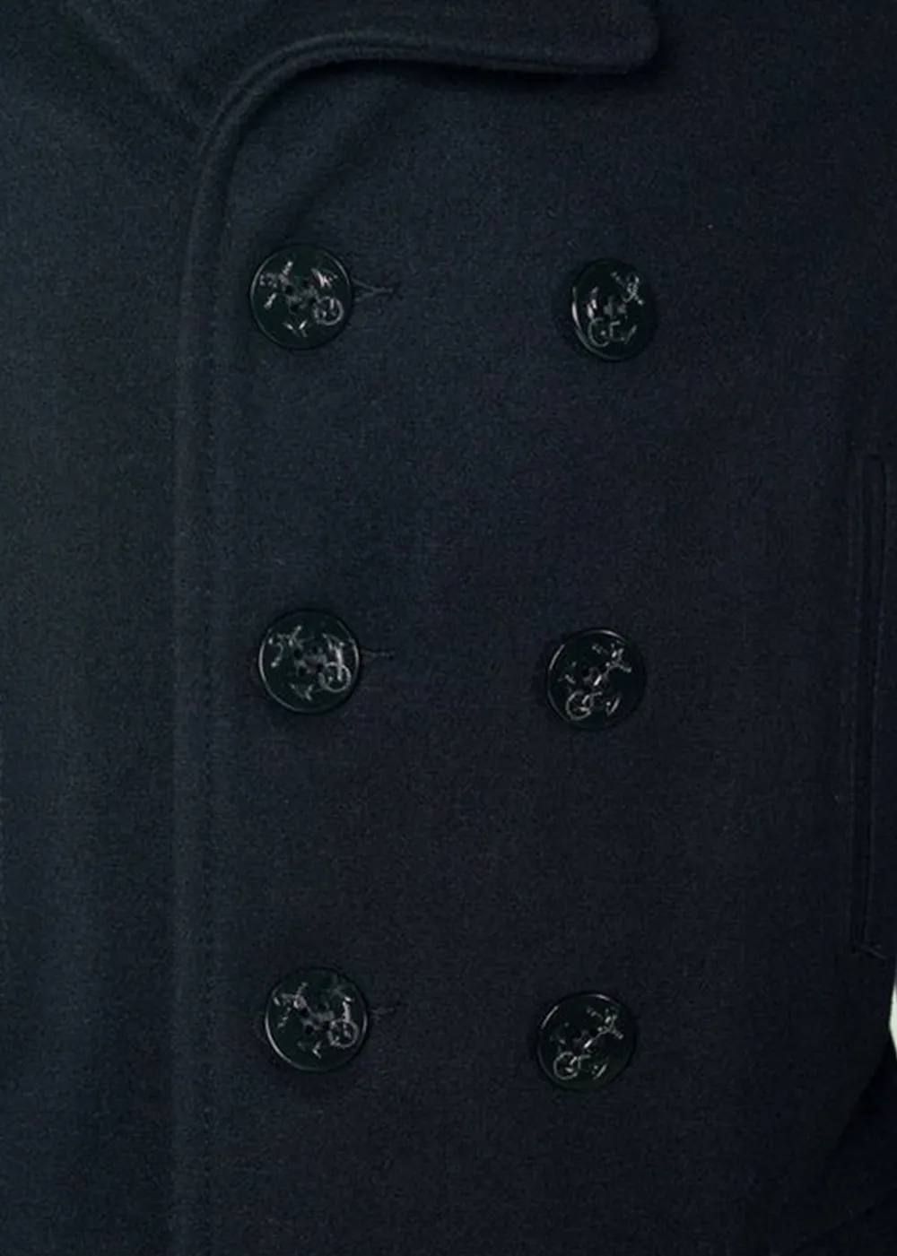 Melton Wool Peacoat - 782USA