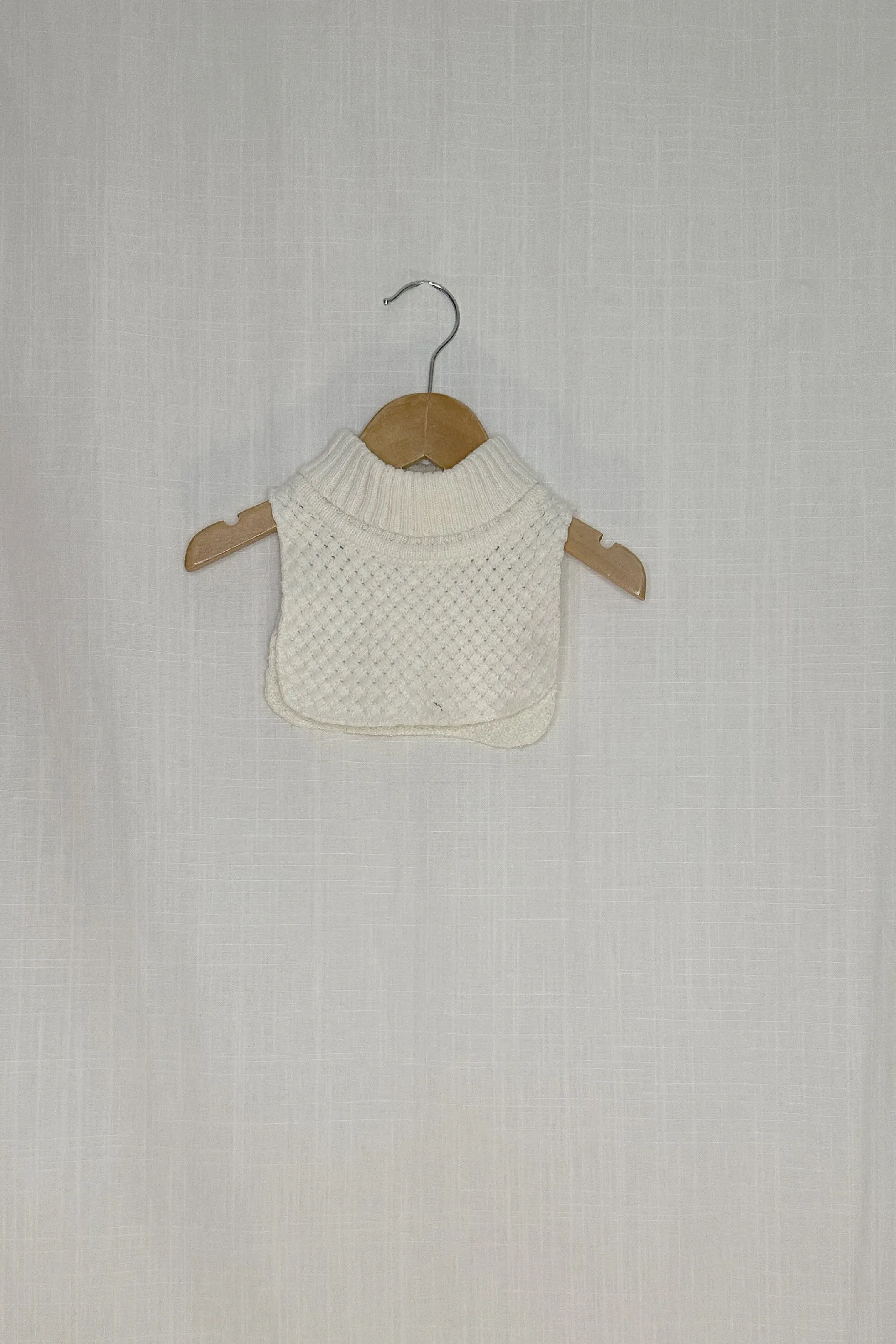 MINI: BASKET KNIT POLO-NECK COLLAR