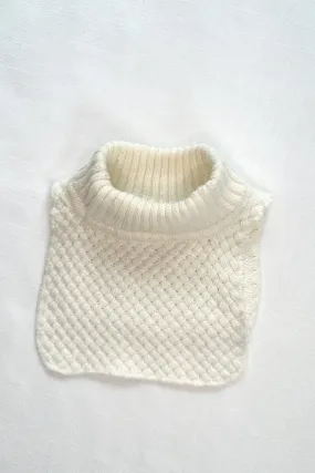 MINI: BASKET KNIT POLO-NECK COLLAR