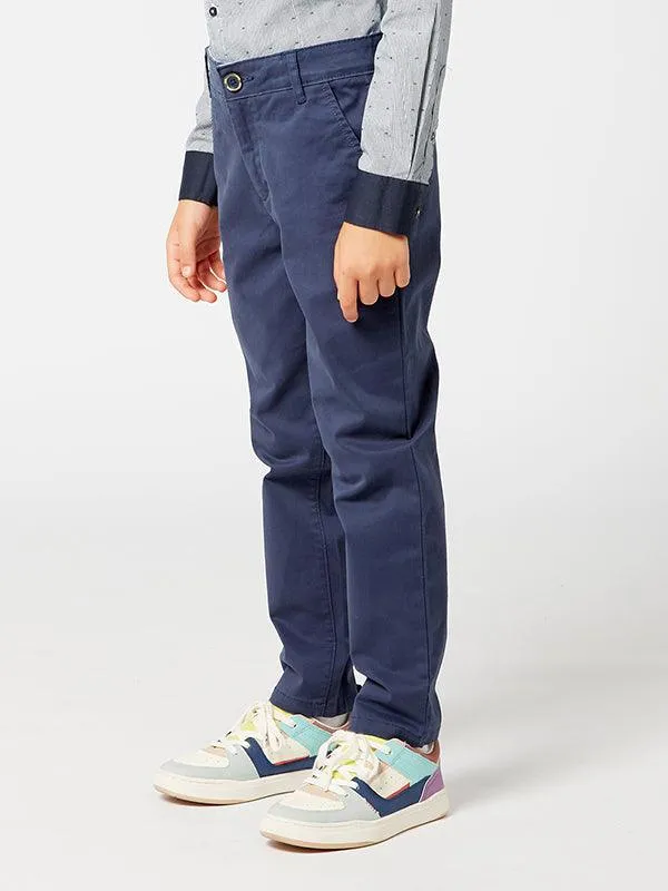 One Friday Navy Blue Coin Pocket Trouser