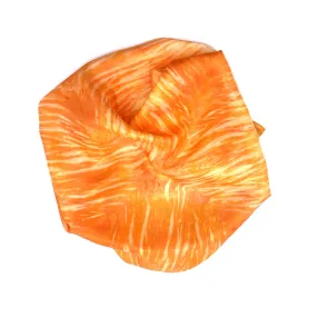 Orange Tiger Striped Silk Bandana Scarf