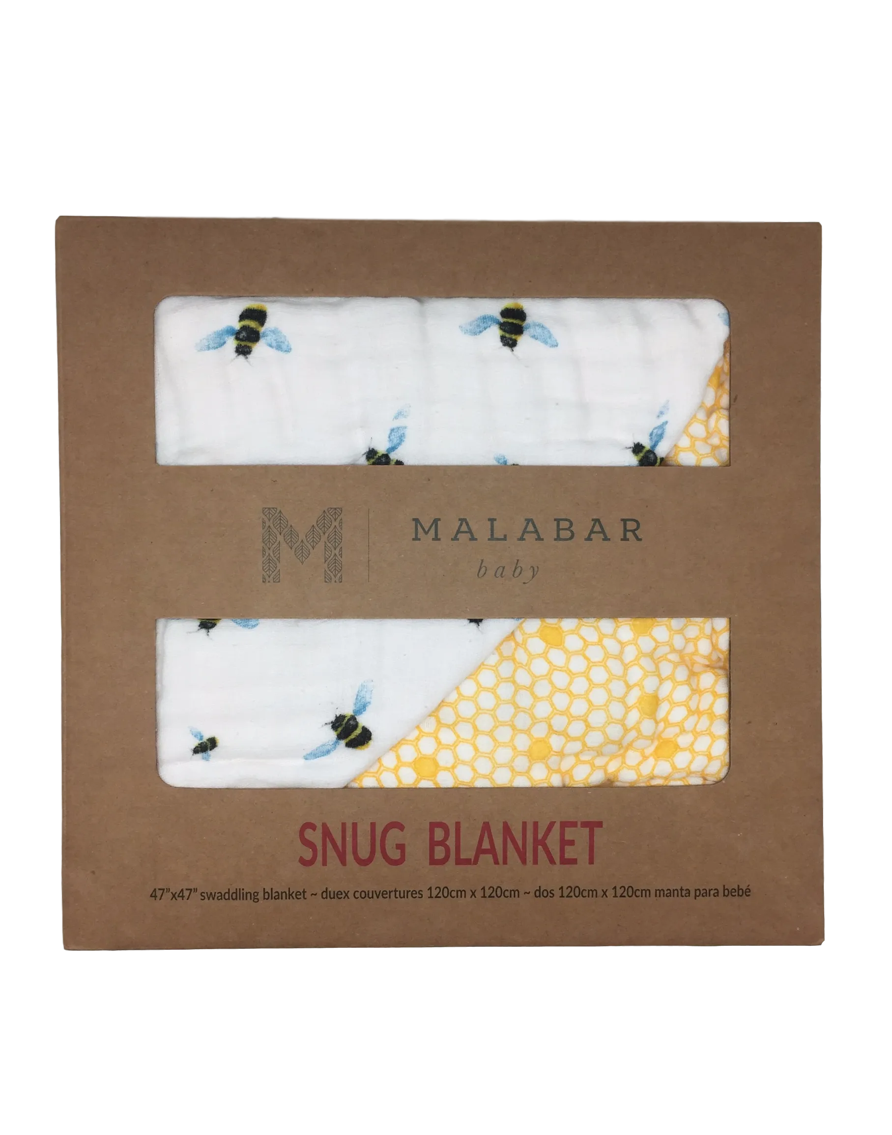 ORGANIC SNUG BABY BLANKET - BEES