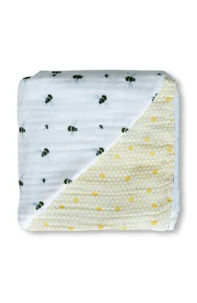 ORGANIC SNUG BABY BLANKET - BEES