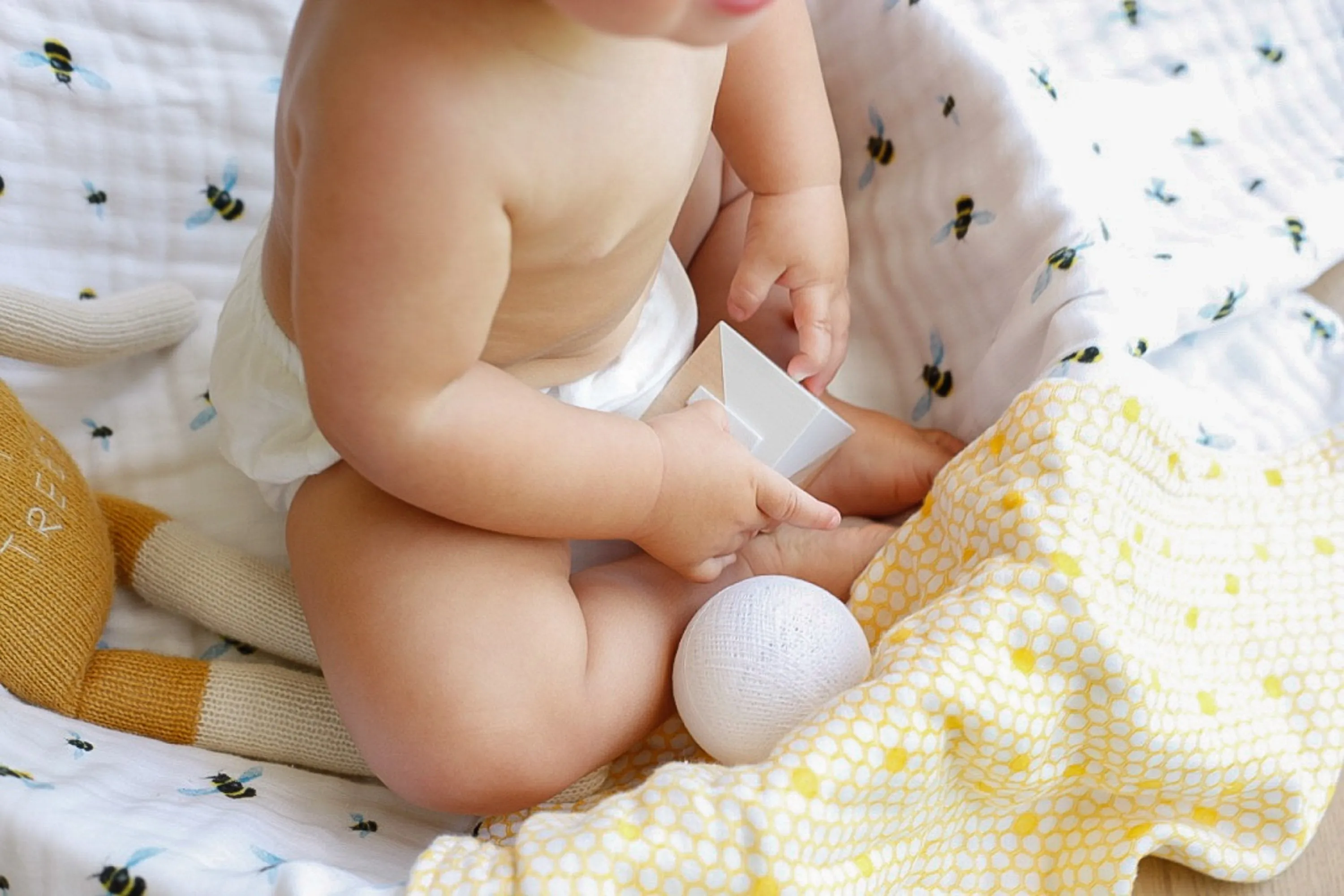 ORGANIC SNUG BABY BLANKET - BEES