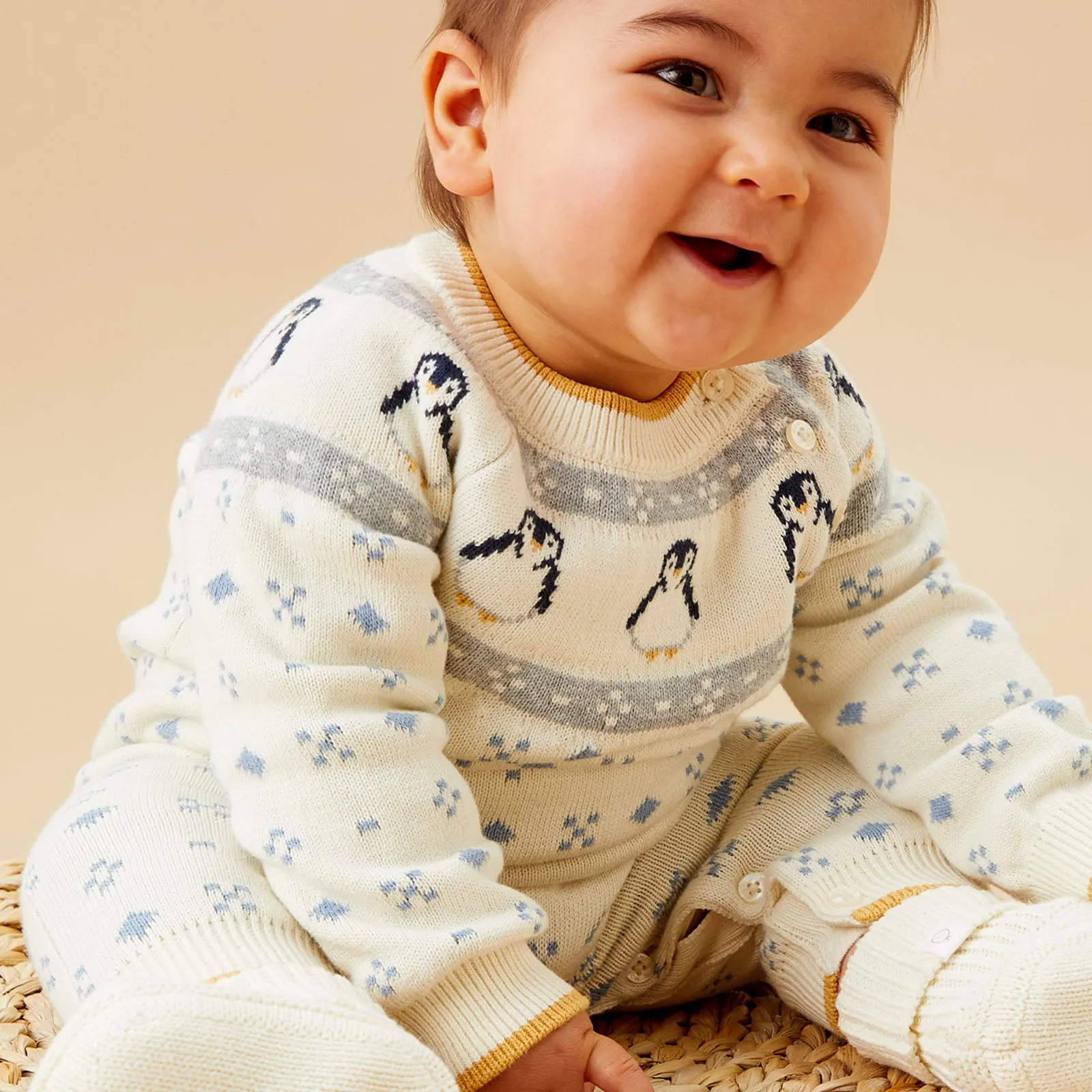 Penguin Fair Isle Knitted Jumpsuit