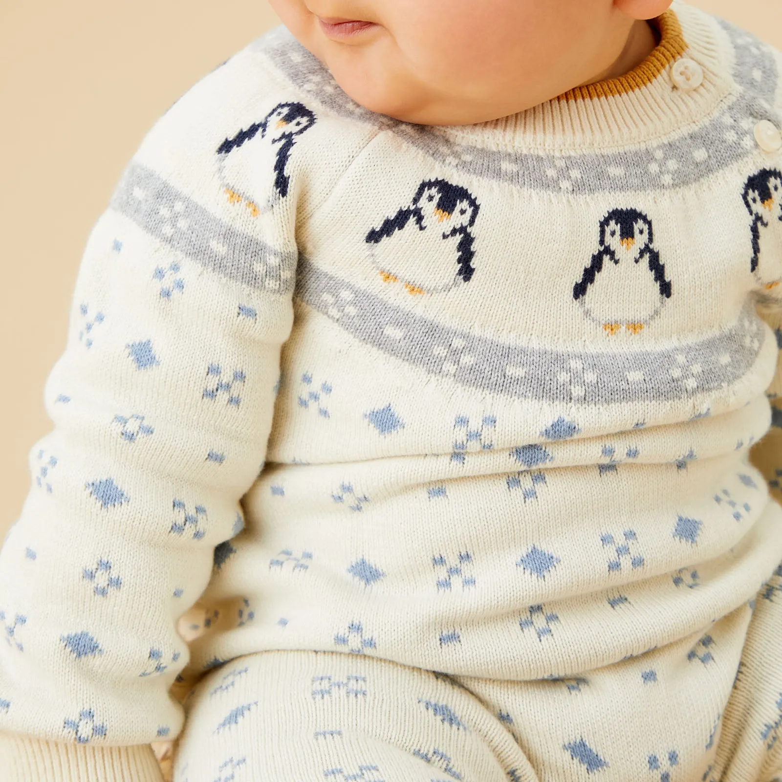 Penguin Fair Isle Knitted Jumpsuit
