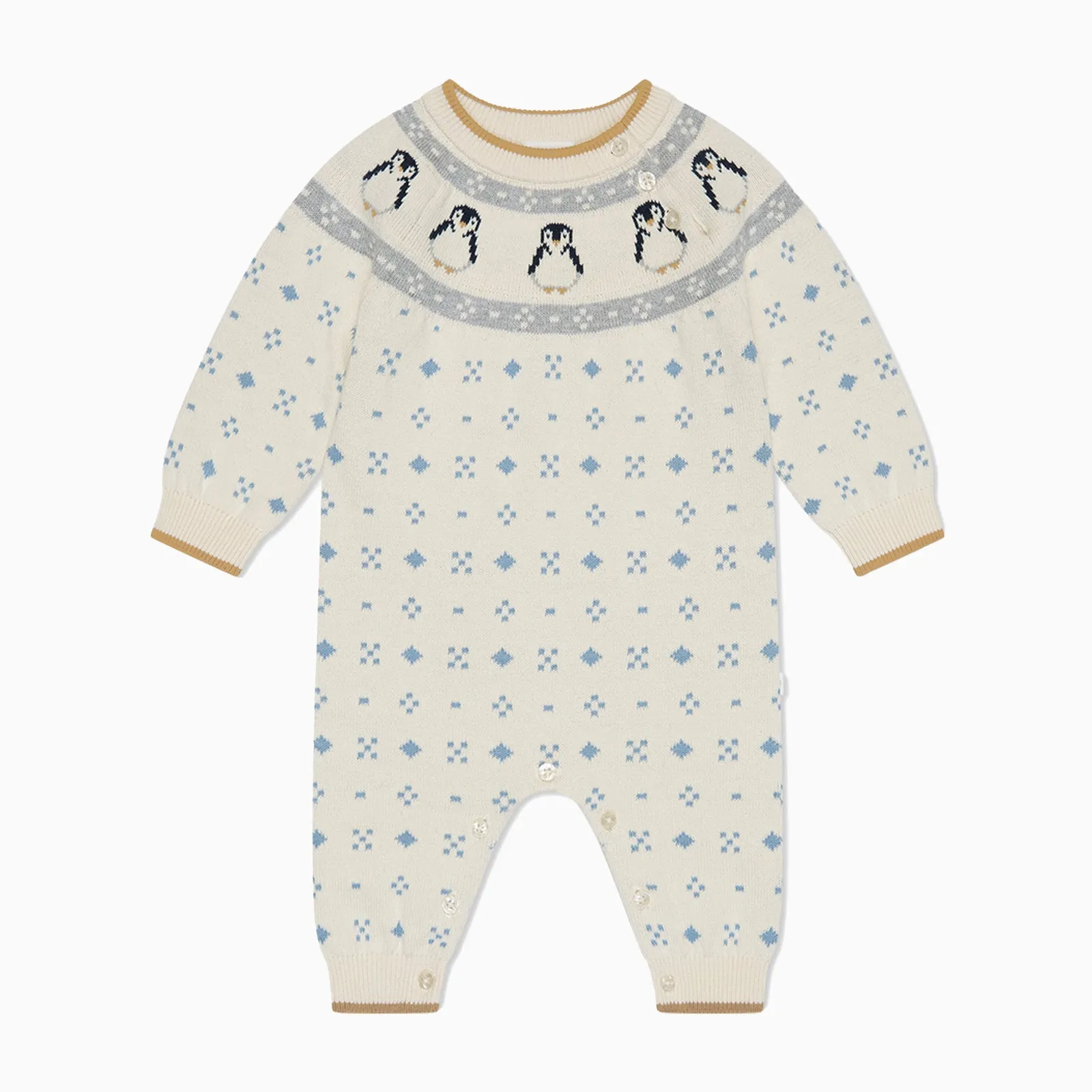 Penguin Fair Isle Knitted Jumpsuit